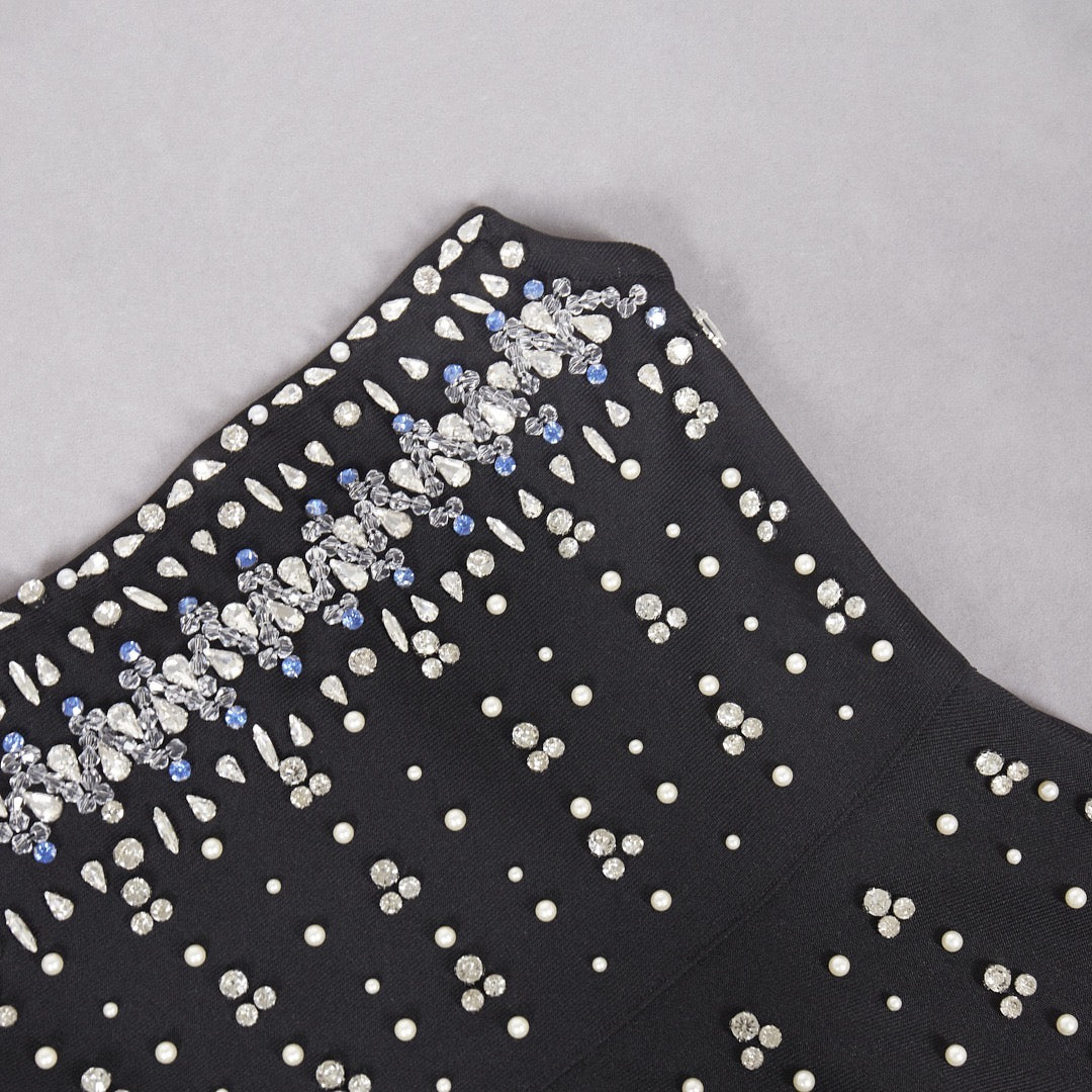 Stunning Rhinestone Strapless Mini Dress