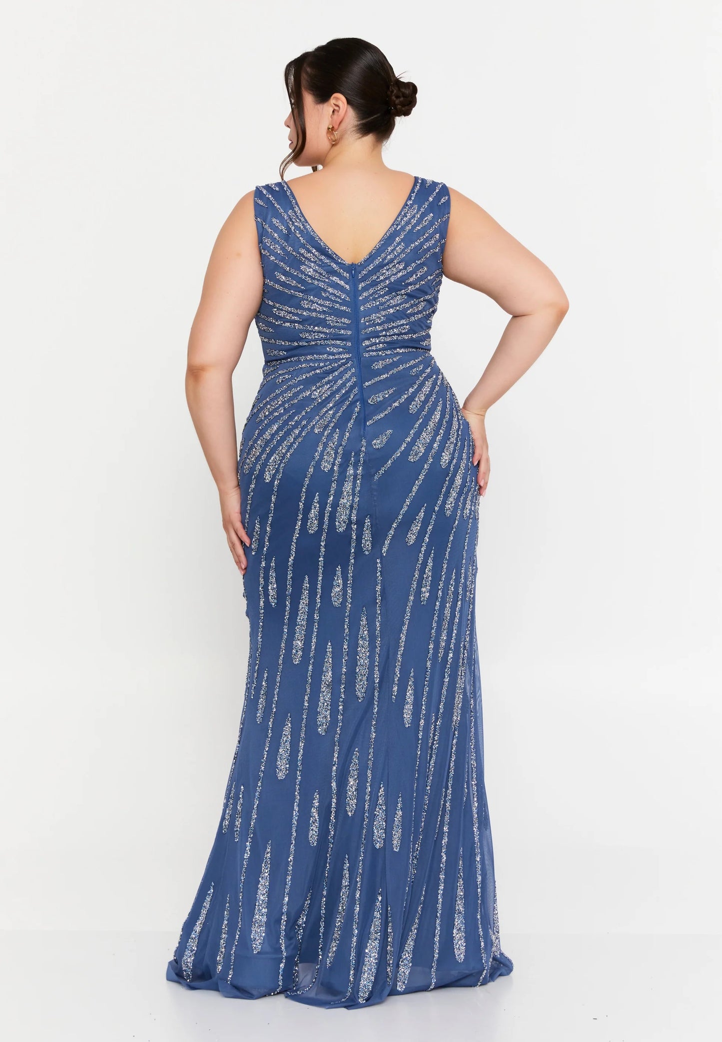 Plus Size Indigo Sparkle Gown
